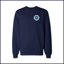 Navy Crew Neck Sweatshirt with Fiberlok Logo