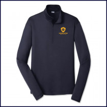 Quarter-Zip Sweatshirt with Embroidered Crest Logo