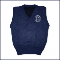 Sweater Vest with Embroidered Crest Logo
