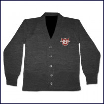 Cardigan Sweater with Embroidered Logo