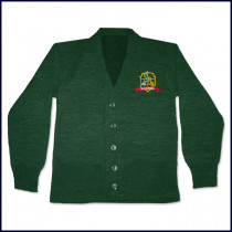 Cardigan Sweater with Embroidered Logo
