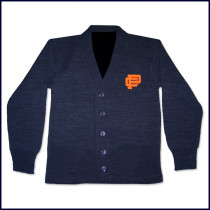 Cardigan Sweater with PC Embroidered Logo