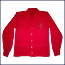 Cardigan Sweater with Embroidered Logo