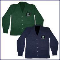 Cardigan Sweater with Embroidered Logo