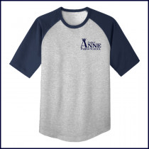 PE Baseball T-Shirt with St. Anne Crown Logo