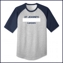 PE T-Shirt with Large St. Jeanne's Lancers Logo