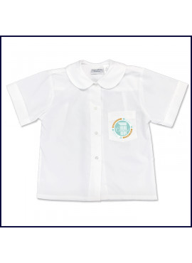 Round Collar Blouse: Short Sleeve with School Logo