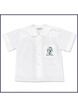 Round Collar Blouse: Short Sleeve with School Logo