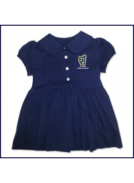 Peter Pan Dress with Embroidered Logo