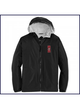 Hooded Jacket with Embroidered Logo