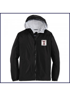 Hooded Jacket with School Emblem