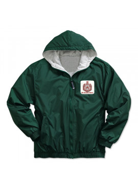 Hooded Jacket with School Emblem
