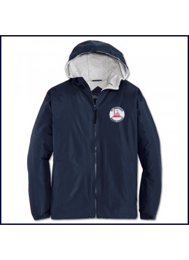 Hooded Jacket with School Emblem