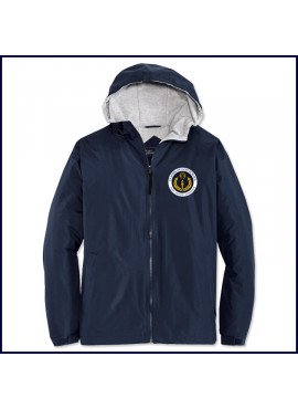 Hooded Jacket with School Emblem