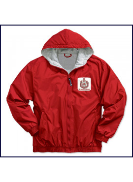 Hooded Jacket with School Emblem