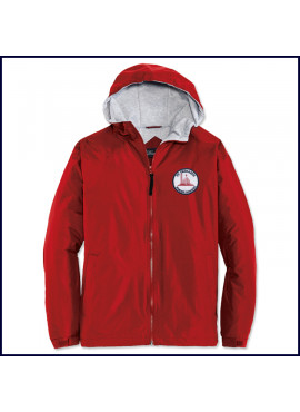Hooded Jacket with School Emblem