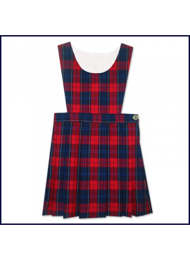 Bib Top Jumper with Flat Center Pleat Skirt