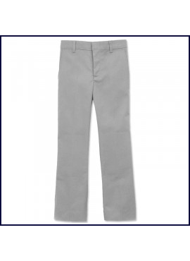 Grey Boys Flat Front Pants