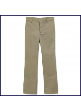 Khaki Flat Front Pants