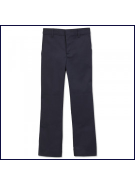 Navy Boys Flat Front Pants