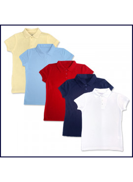 Girls Mesh Polo Shirt: Short Sleeve