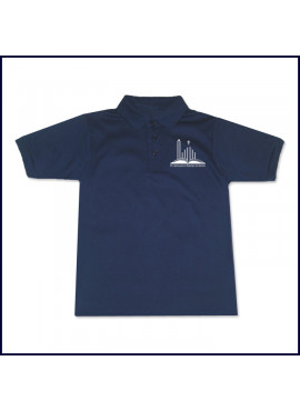 Unisex Jersey Polo Shirt: Short Sleeve with School Logo