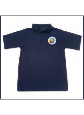 Unisex Mesh Polo Shirt: Short Sleeve with School Logo