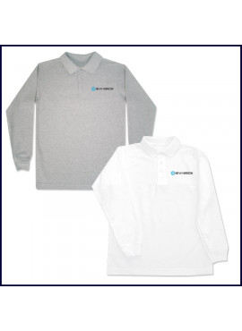 Classic Mesh Polo Shirt: Long Sleeve with Embroidered Logo