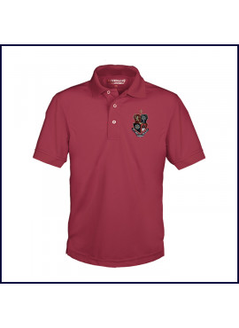 Crimson Unisex Performance Polo with JSerra Logo