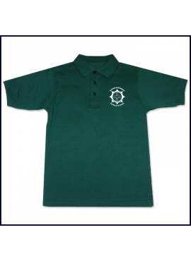 Unisex Performance Polo Shirt: Short Sleeve with School Logo