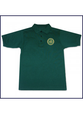 Unisex Performance Polo Shirt: Short Sleeve with School Logo
