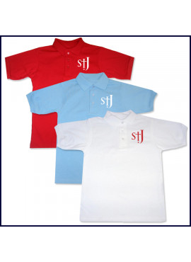 Classic Jersey Polo Shirt: Short Sleeve with School Logo
