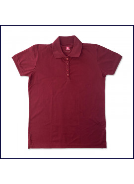 Crimson Vintage Girls Jersey Polo: Short Sleeve