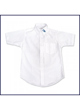 Oxford Shirt: Short Sleeve with GA Logo on Collar