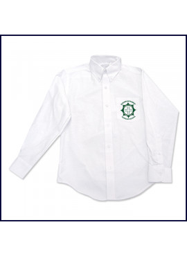 Oxford Shirt: Long Sleeve with School Logo on Pocket