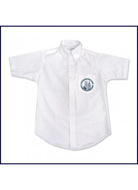Oxford Shirt: Short Sleeve with School Logo on Pocket