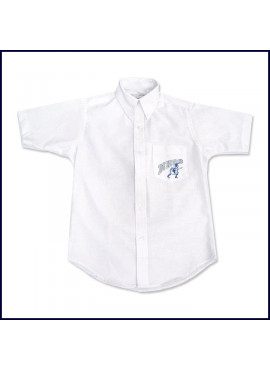 Oxford Shirt: Short Sleeve with School Logo on Pocket