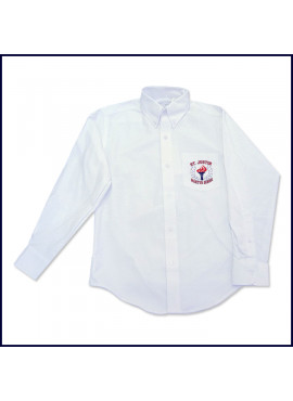 Oxford Shirt: Long Sleeve with Classic Logo on Pocket