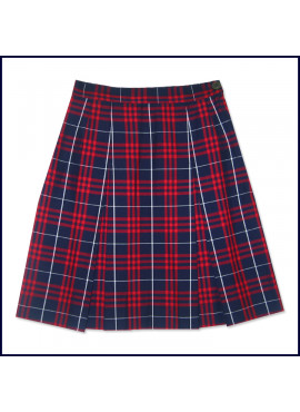 Plaid 2-Pleat Skirt