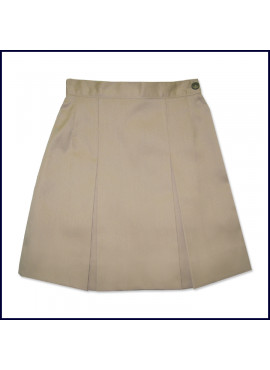 Khaki 2-Pleat Skirt