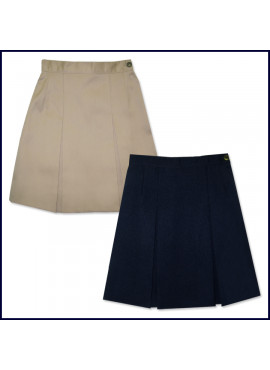 Solid 2-Pleat Skirt