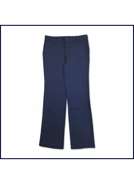 Navy Girls Flat Front Slacks