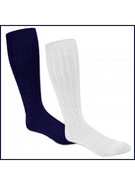 Cable Knee Hi Socks: 3 Pack