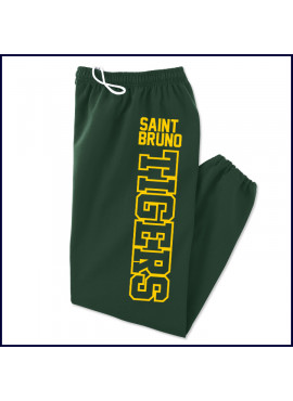 Fleece Sweat Pants with Large St. Bruno Tigers Logo on Leg