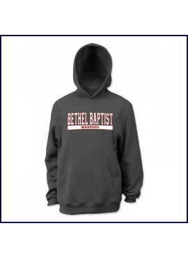 Hooded Pullover Sweatshirt with Large Bethel Baptist Warrior Logo