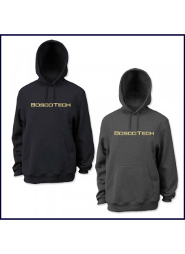 Hooded Pullover Sweatshirt with Large Bosco Tech Logo