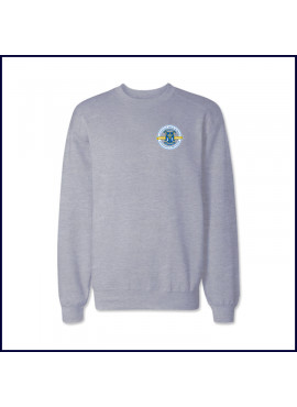 Grey Crew Neck Sweatshirt with Fiberlok Logo