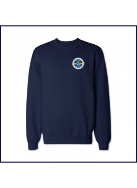 Navy Crew Neck Sweatshirt with Fiberlok Logo