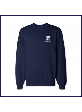 Crew Neck Sweatshirt with Embroidered Logo