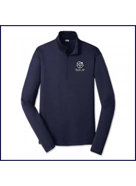 Quarter Zip Pullover with Embroidered Logo